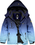 Boy's Waterproof Ski Snow Jacket with Hood - Windproof Winter Coat