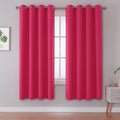 Dualife Hot Pink Blackout Curtains 63 in Length - Thermal Room