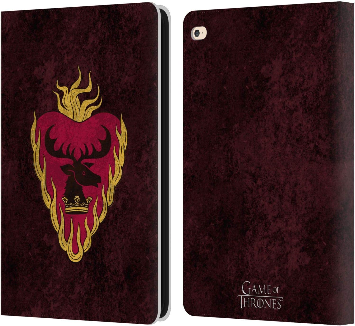 Stannis Dark Distressed Look Sigils Leather Wallet Case for iPad Air 2