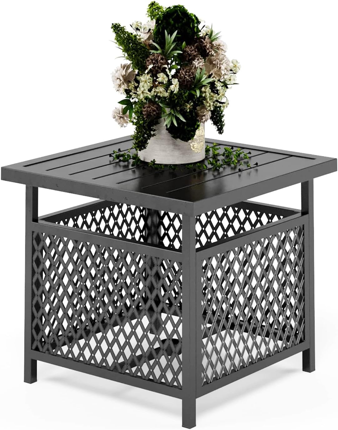 PHI VILLA Outdoor Patio Umbrella Side Table Base Stand Review