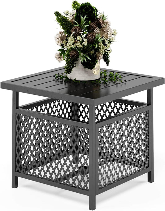 PHI VILLA Outdoor Patio Umbrella Side Table Base Stand Review