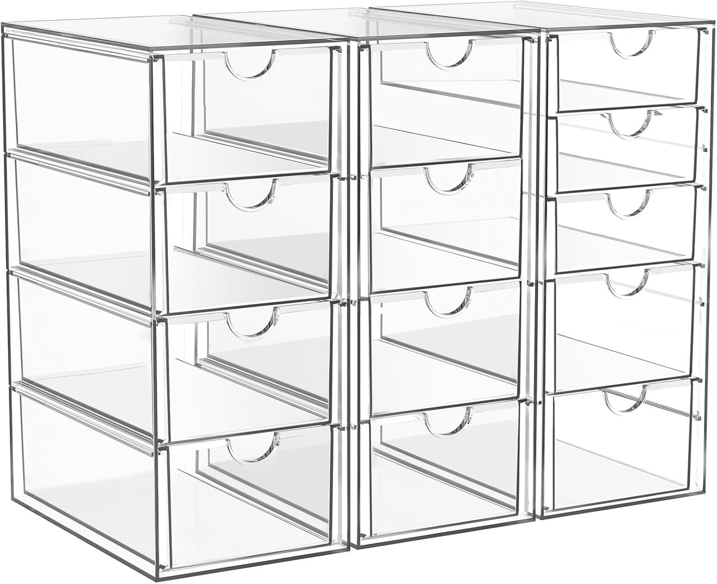 3 Pack Acrylic Organizer Set for Stylish Storage