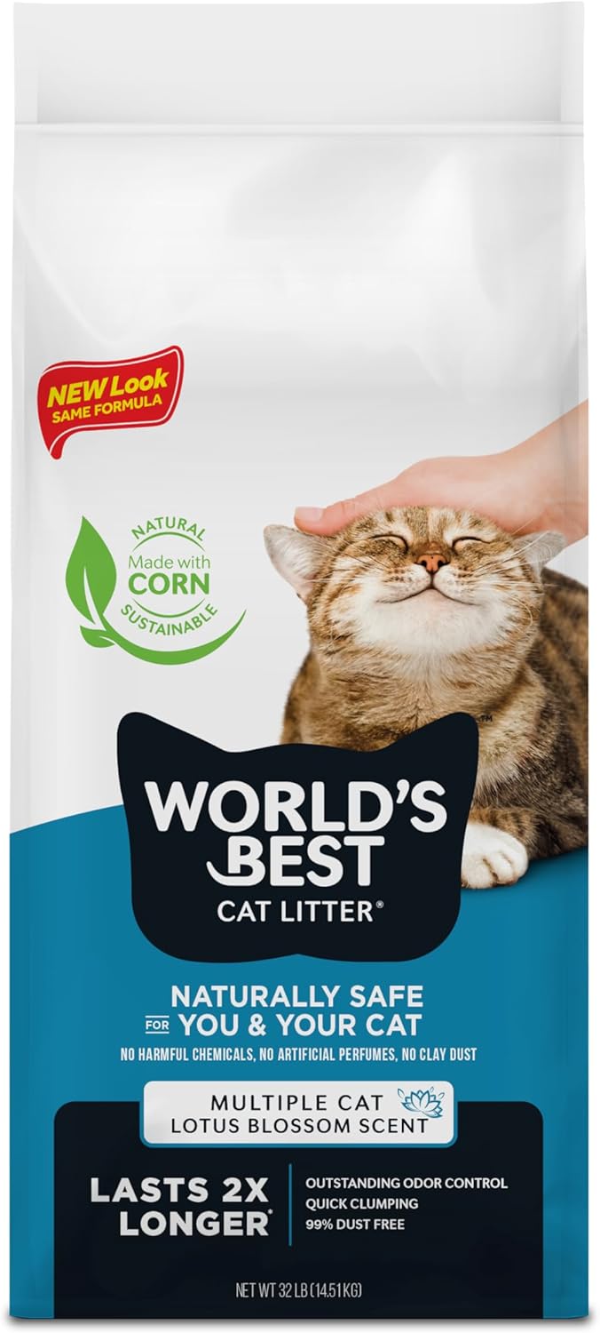 World's Best Cat Litter Multiple Cat Lotus Blossom Scented 32-Pounds