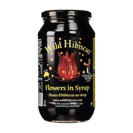 Wild Hibiscus Flowers in Syrup for Elegant Cocktails and Desserts