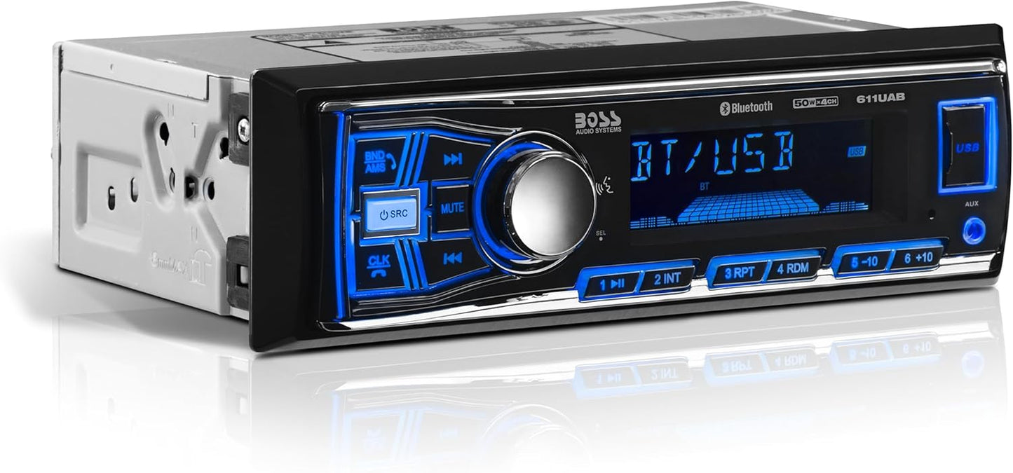 BOSS Audio Systems 611UAB Car Stereo with Bluetooth and USB