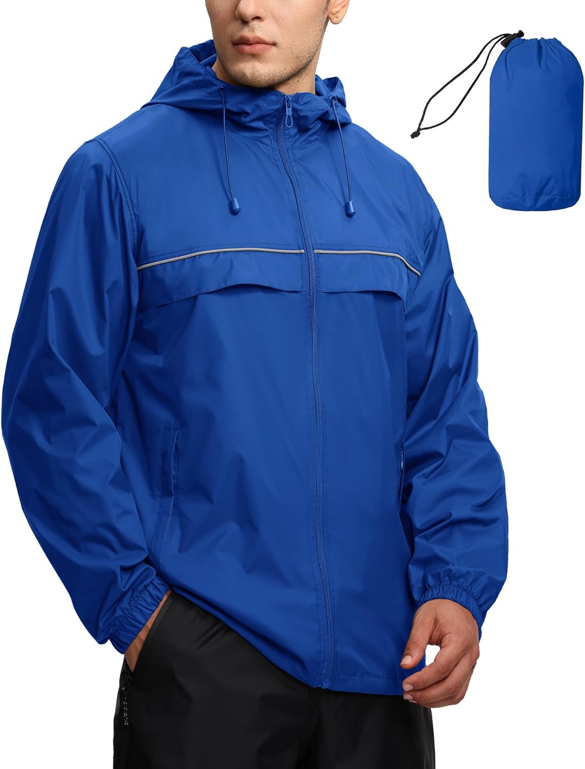 SWISSWELL Mens Waterproof Windbreaker Rain Jacket for Travel