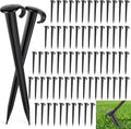 7 in Plastic Yard Stakes 100 Pack - Heavy Duty Garden Pegs for Tents