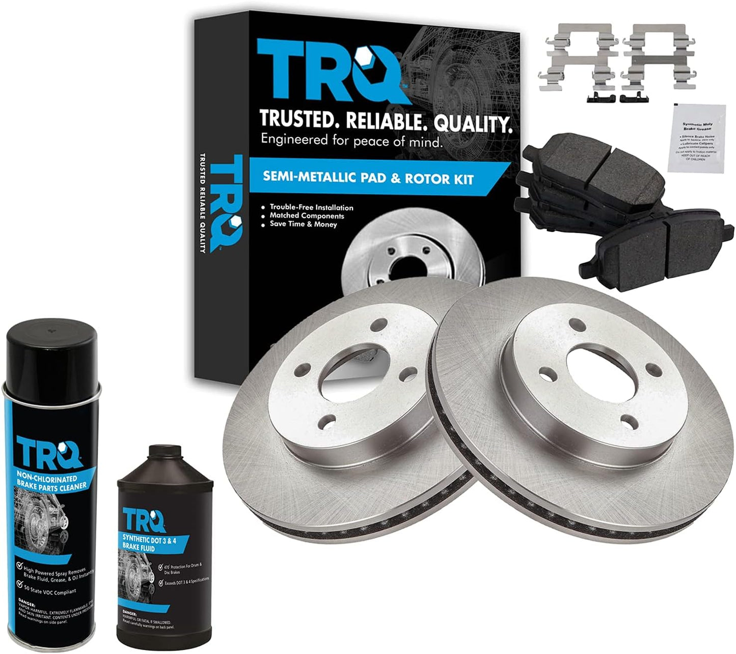 TRQ Front Brake Pad & Rotor Kit for Chevrolet Cobalt & More