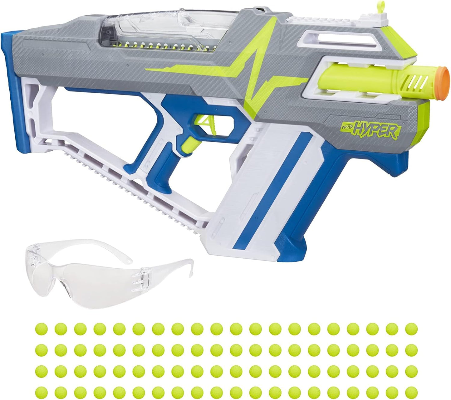 Nerf Hyper Mach-100 Fully Motorized Blaster with Eyewear