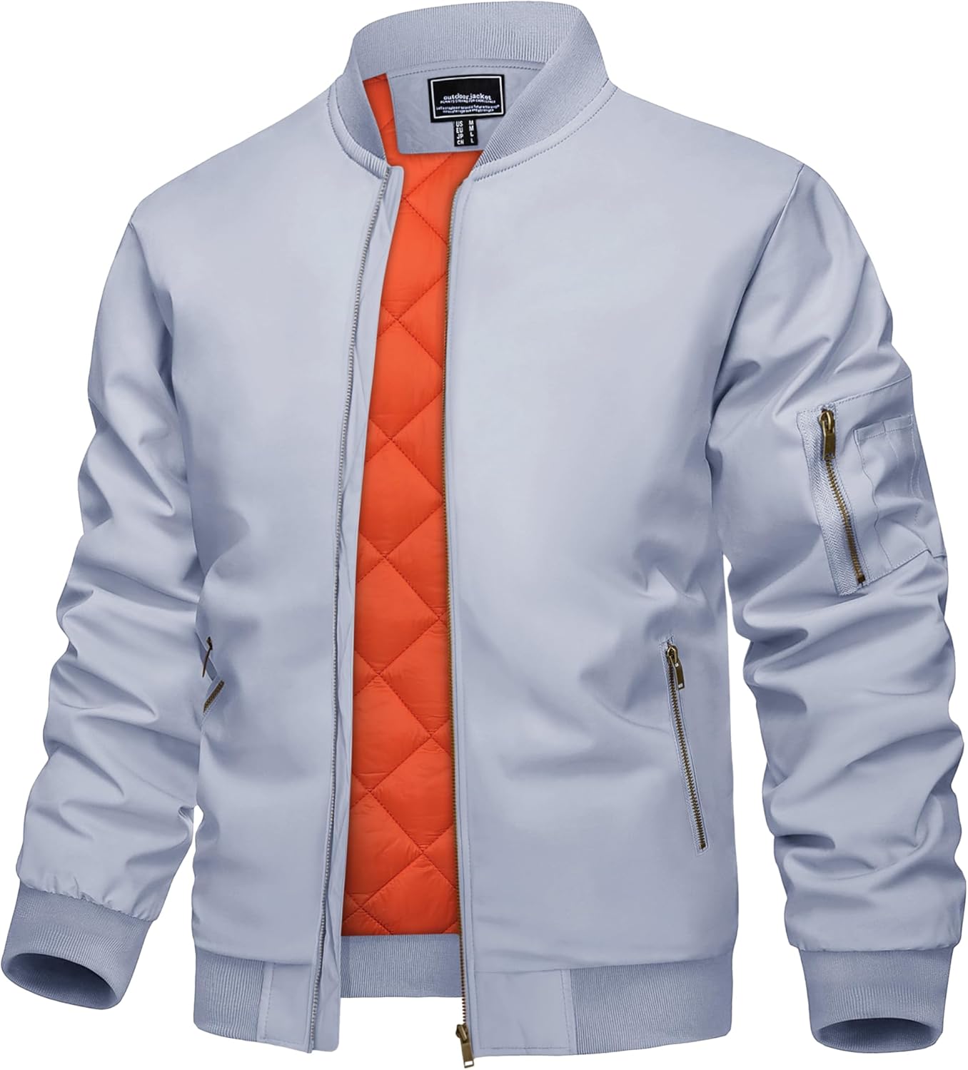KEFITEVD Men's Casual Windproof Bomber Jacket for Winter Wear