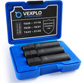 10 Spline Lug Nut Key Set - Thicker Wall Sturdy 3 Piece Socket Set