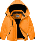 WULFUL Girl's Waterproof Ski Jacket Warm Fleece Hooded Winter Snow is
