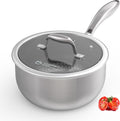 COOKER KING 3 Quart Stainless Steel Saucepan - Ceramic Nonstick