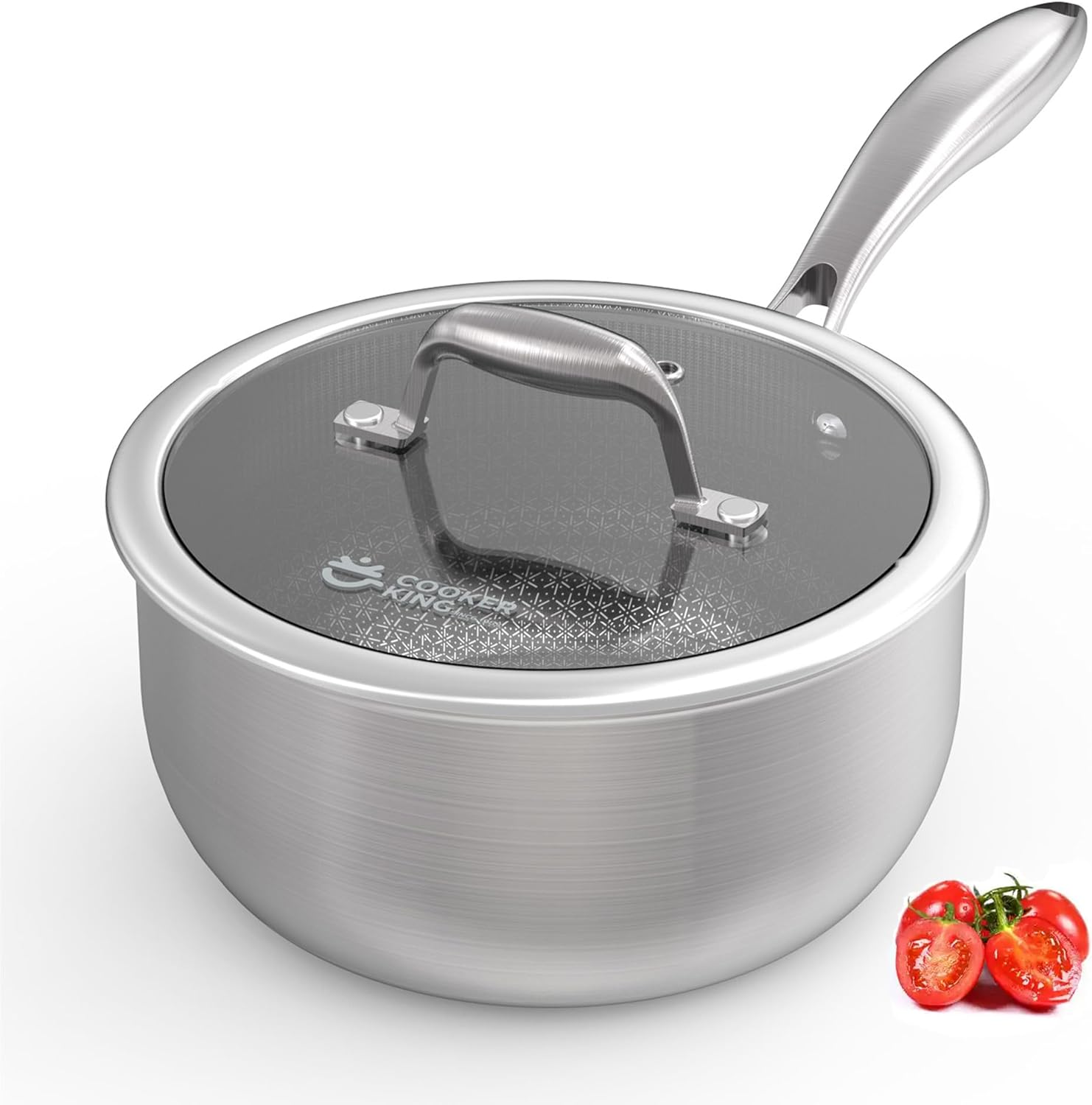 COOKER KING 3 Quart Stainless Steel Saucepan for Healthy Cooking