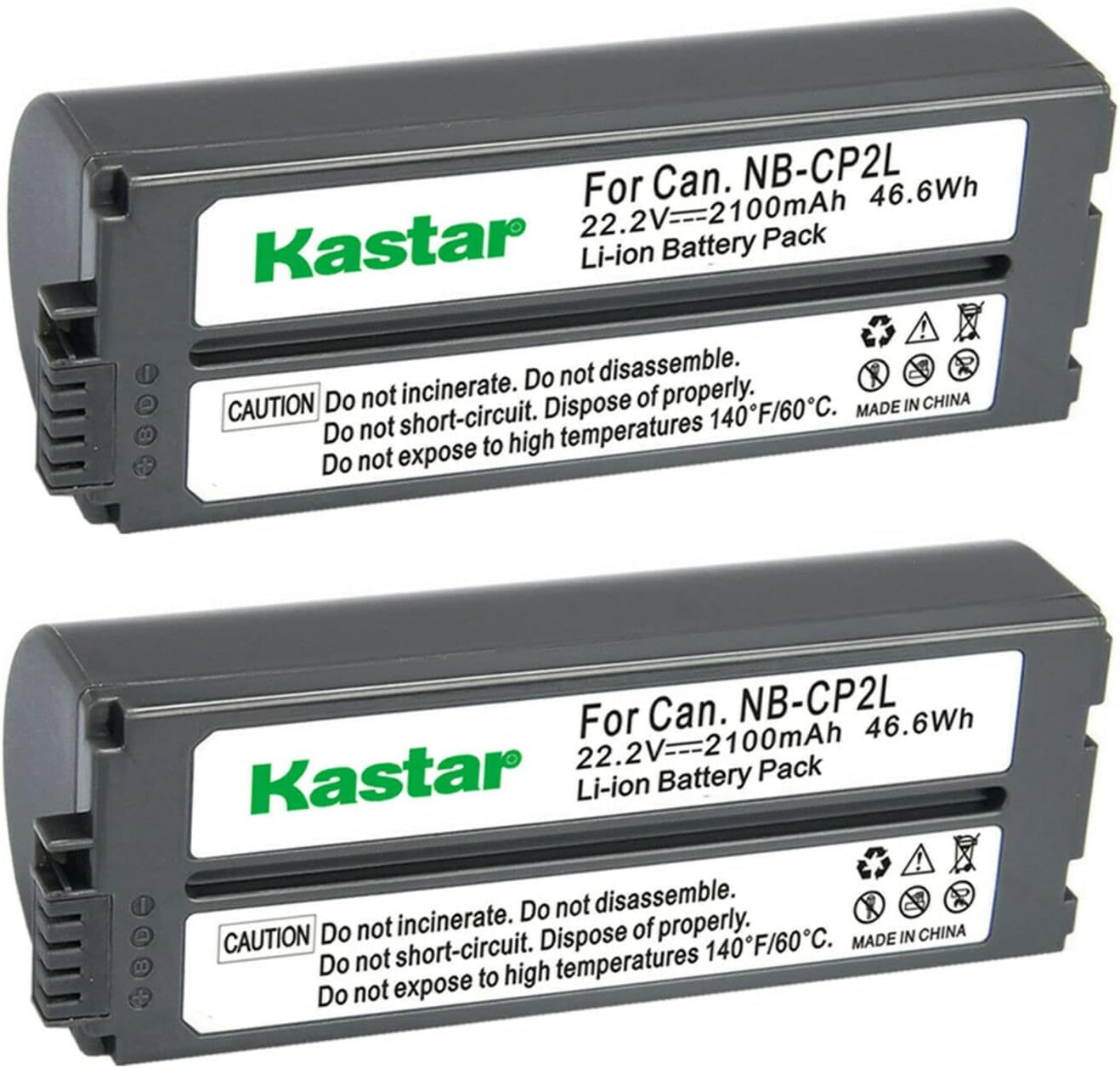 Kastar 2-Pack NB-CP2L Battery Replacement for Canon Printers
