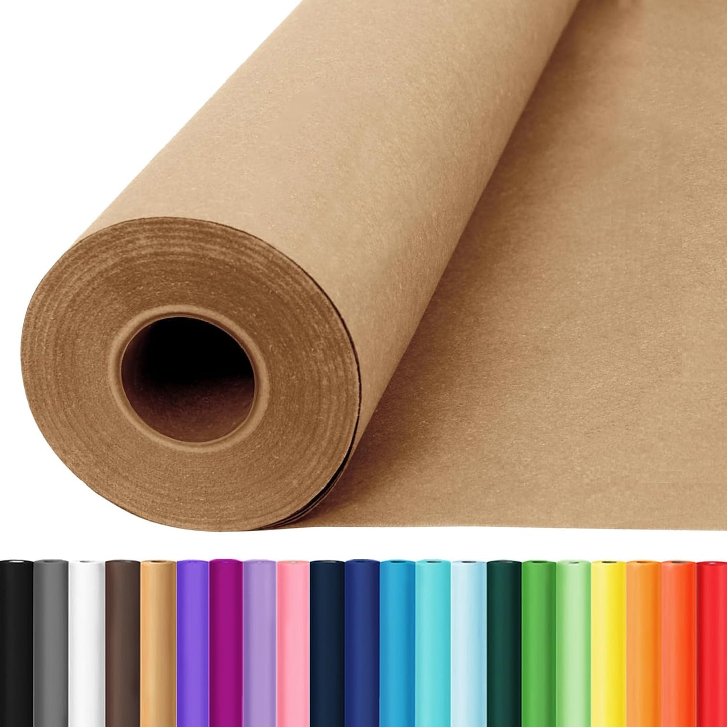 36in x 200ft Brown Kraft Paper Roll for Craft and Gift Wrapping
