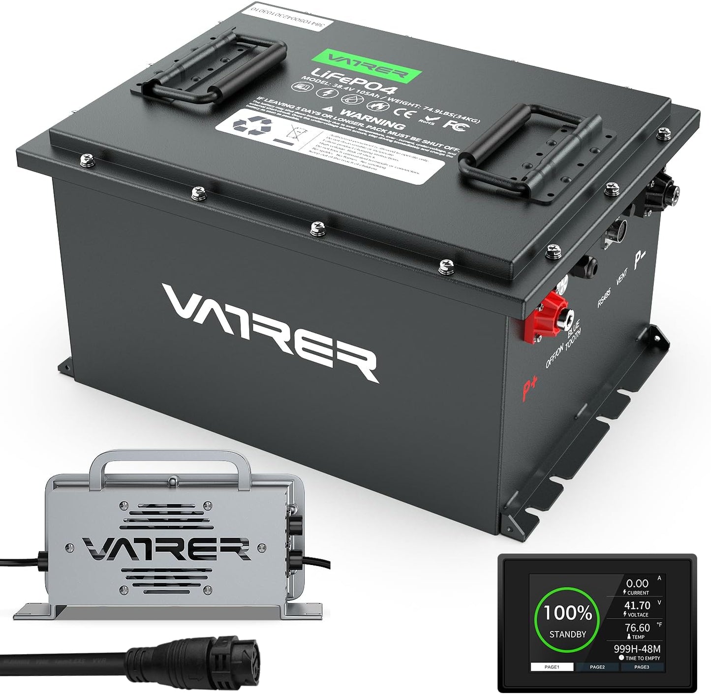 Power-Up Your Golf Cart with VATRER 38.4V LiFePO4 Battery