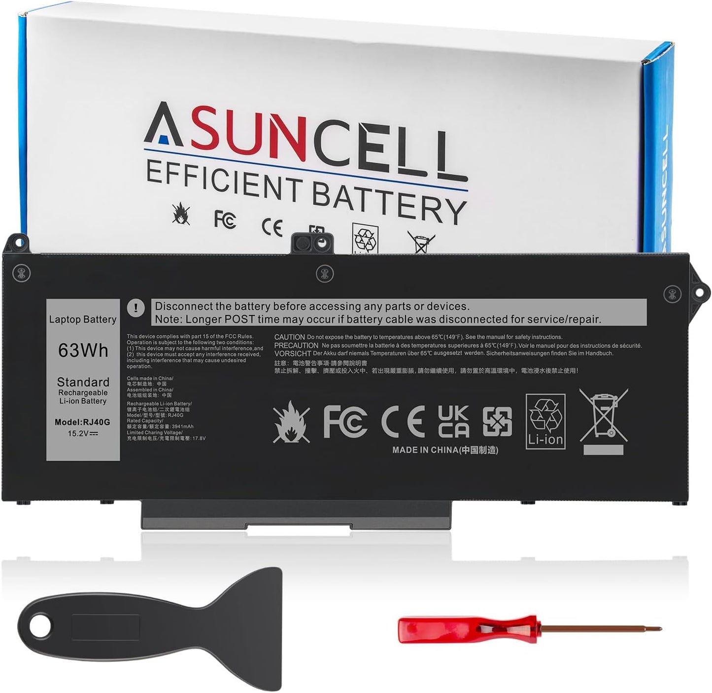 ASUNCELL RJ40G 63Wh Laptop Battery Replacement for Dell Models