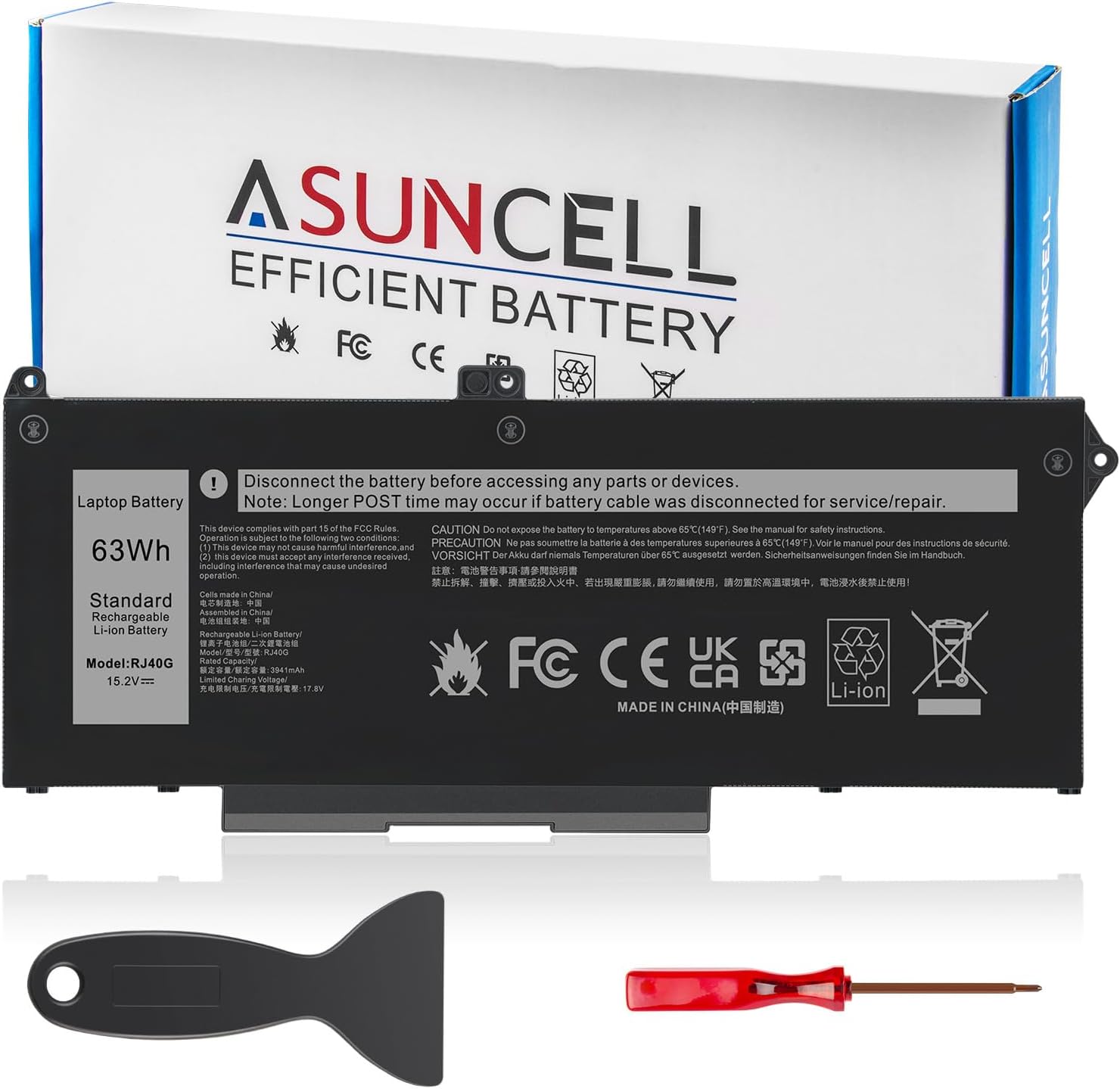 ASUNCELL RJ40G 63Wh Laptop Battery Replacement for Dell Models