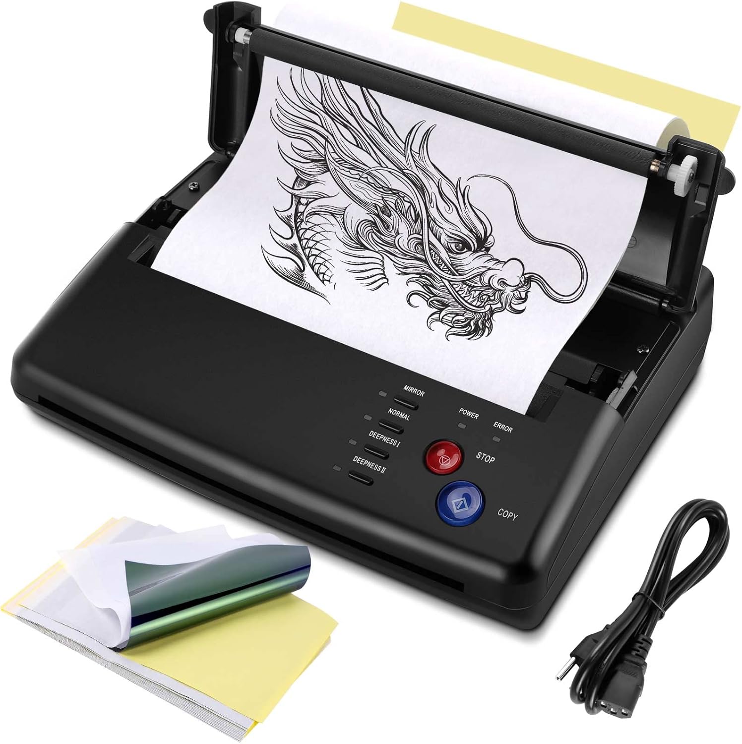 Tattoo Stencil Printer with 20 Free Papers - Easy Transfer!