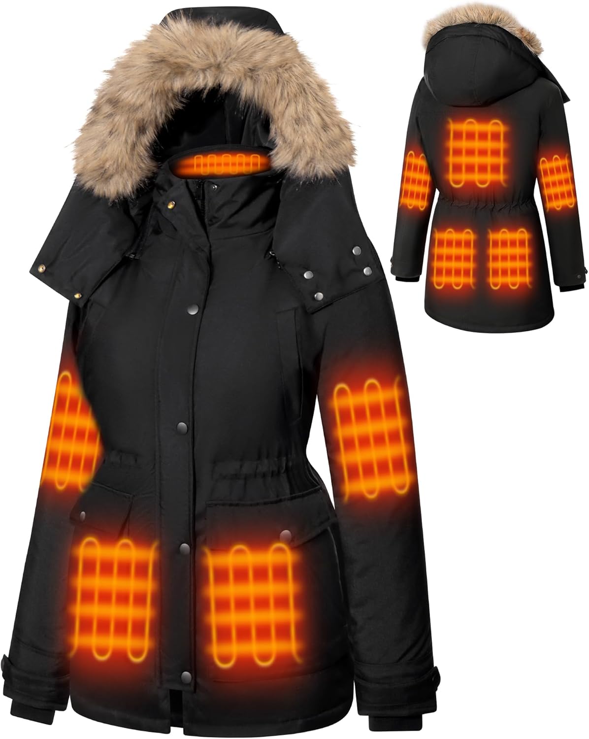 Heated Jackets for Women with 12V Battery Pack for Skating