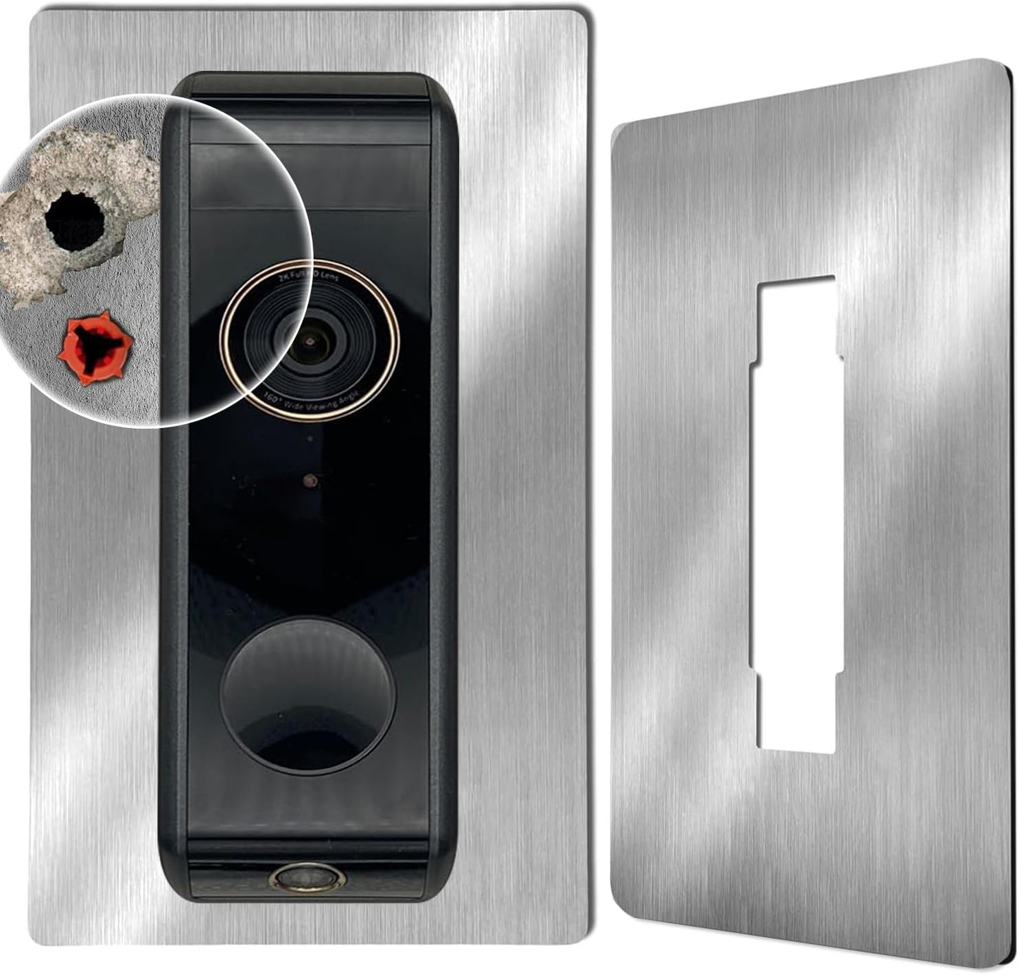 Enhance Video Doorbell with Stylish Stainless Faceplate