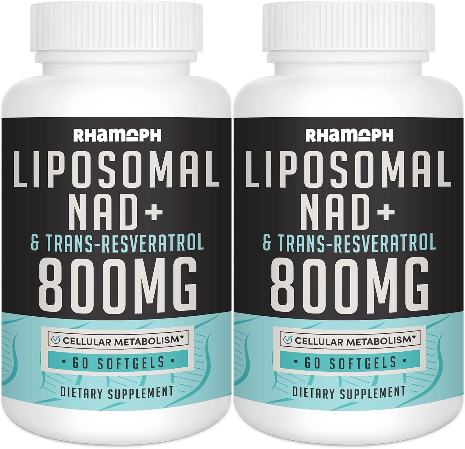 Liposomal NAD+ 800 mg with Trans-Resveratrol for Healthy Aging