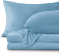 BEDELITE Flannel Sheets King Size Forever Blue - Super Soft Fleece Set