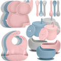 24 Pack Silicone Baby Feeding Set - All-in-One Mealtime Kit