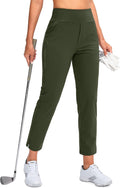 YYV Women's Golf Pants Stretch Ankle Dress Pants - Tummy Control