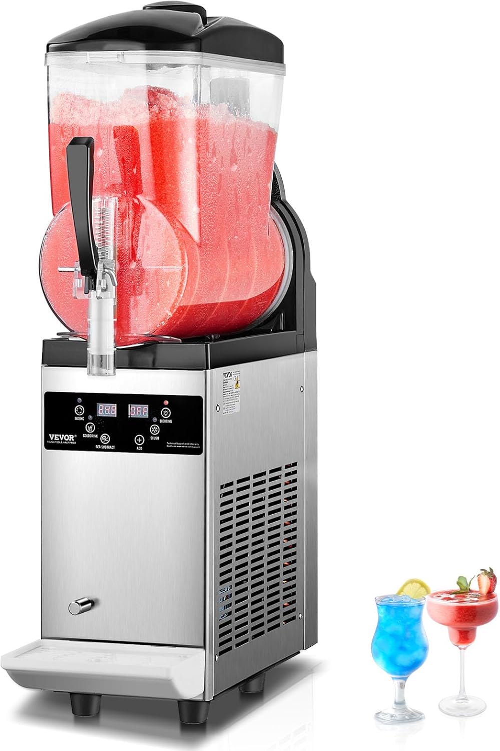 VEVOR 12L Single Tank Slushy Machine - Perfect Frozen Drinks!