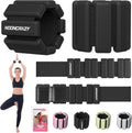 Pilates Wrist Ankle Weights for Women - Adjustable 4.4 lb Pair
