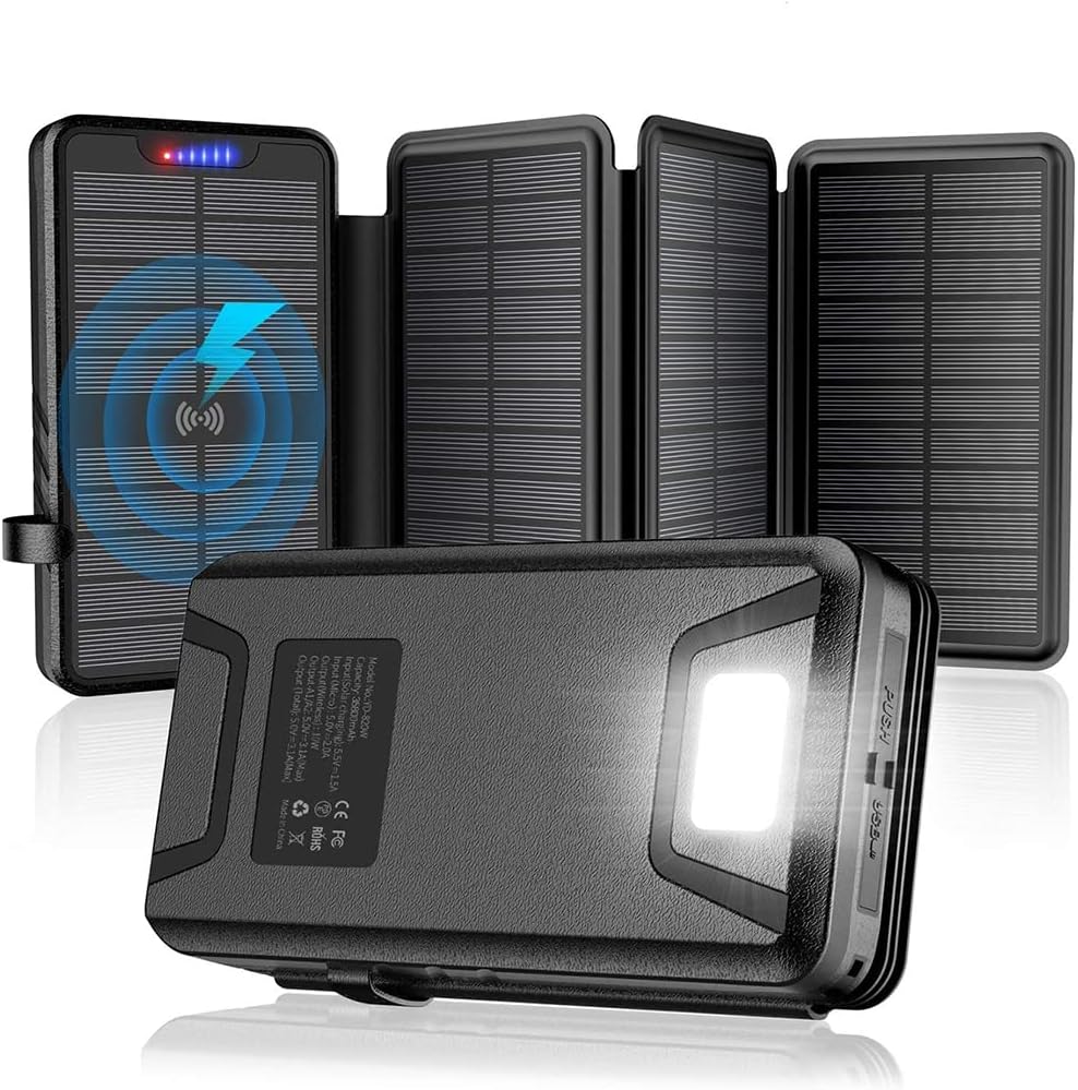 QiSa 38800mAh Solar Power Bank - Fast Dual Charging