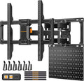 Full Motion TV Mount with Metal Pegboard for 42-84 in - Neat Storage