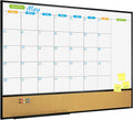 Magnetic Calendar Whiteboard & Cork Combo Board 48 x 36 in - Wall