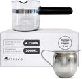 ATREVO Espresso Glass Carafe + Stainless Steel Creamer!