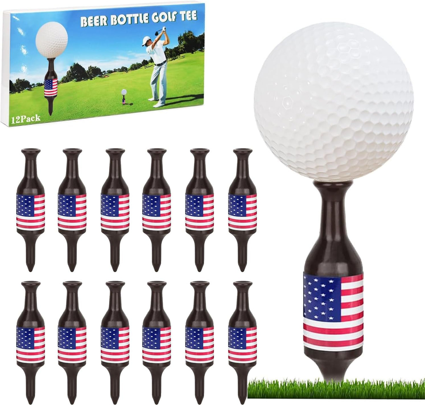 Beer Bottle Golf Tees Set - Perfect Gift for Golfers