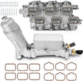 Upgraded Full Aluminum Engine Lower Intake Manifold with Oil Cooler