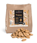 Valrhona DULCEY 35% Blonde Baking Chocolate Discs - Caramel Notes