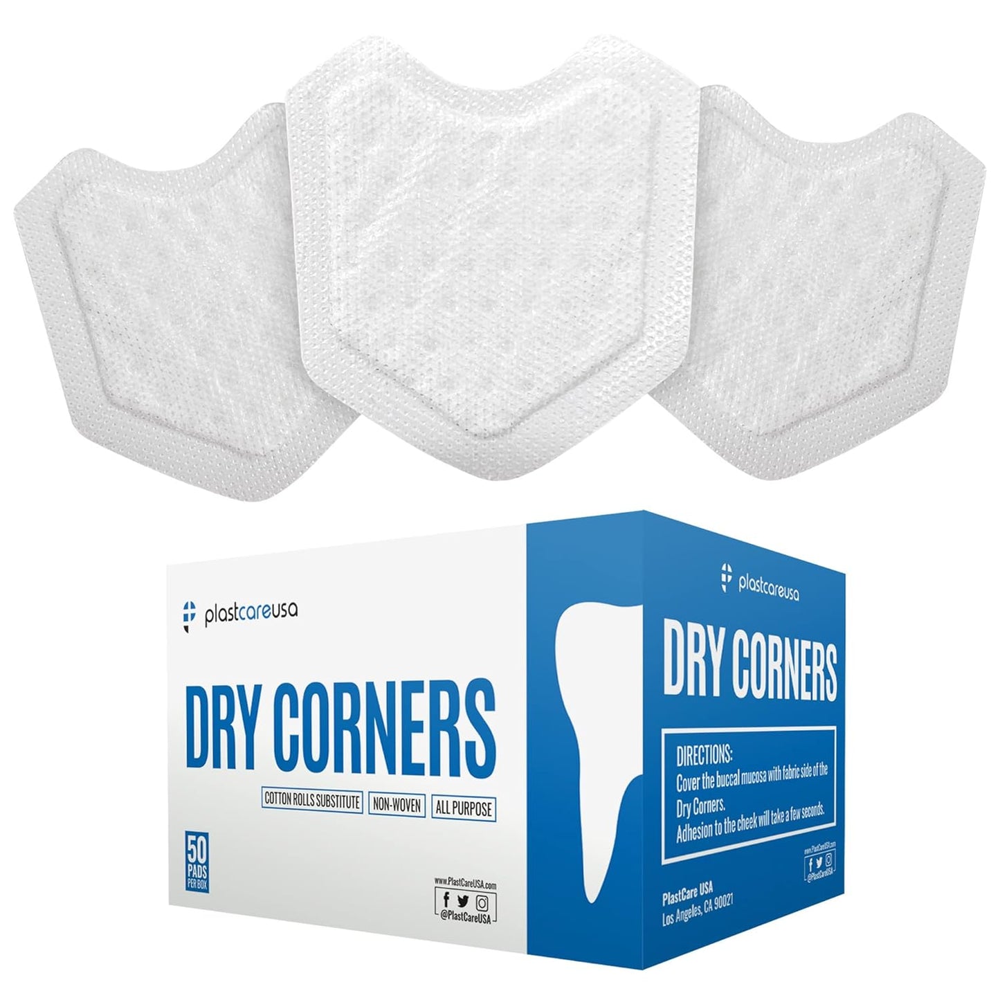 200 Dental Dry Corners for Saliva Control & Cheek Protection