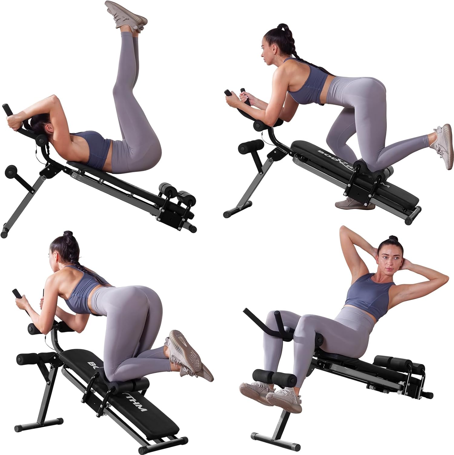 Foldable LCD Ab Workout Bench by BODY RHYTHM