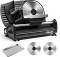 Meat Slicer 200W Electric Food Slicer with 2 Removable 7.5in Blades