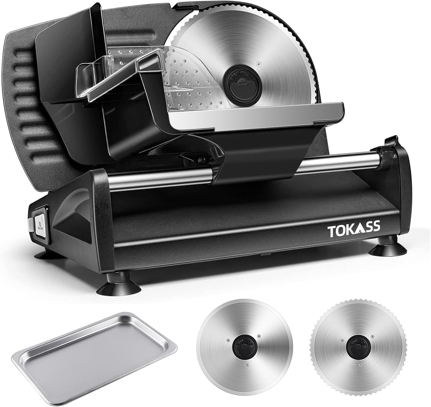 Electric Food Slicer for Meat, Cheese, and Bread - 200W Power