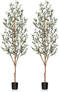 Kazeila Artificial Olive Tree 6FT Tall Faux Silk Plant - Realistic