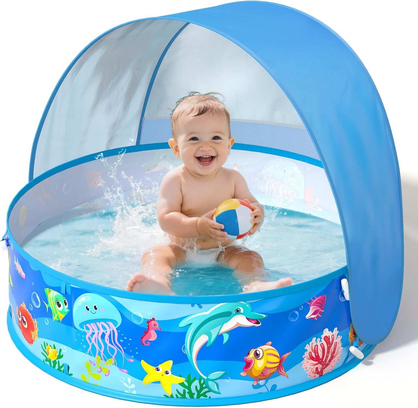 Baby Beach Tent and Pop-Up Pool for Outdoor Fun and Safety