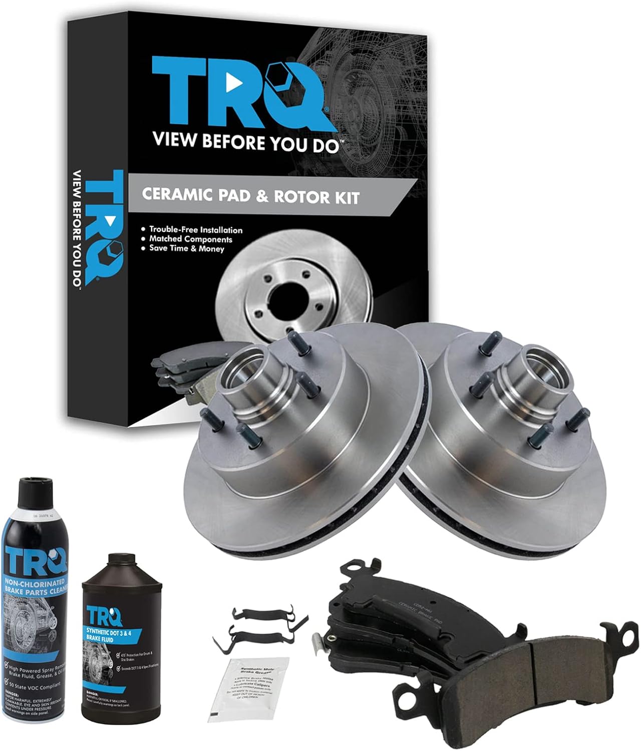 TRQ Front Brake Pad & Rotor Kit for Chevrolet Astro & GMC Safari