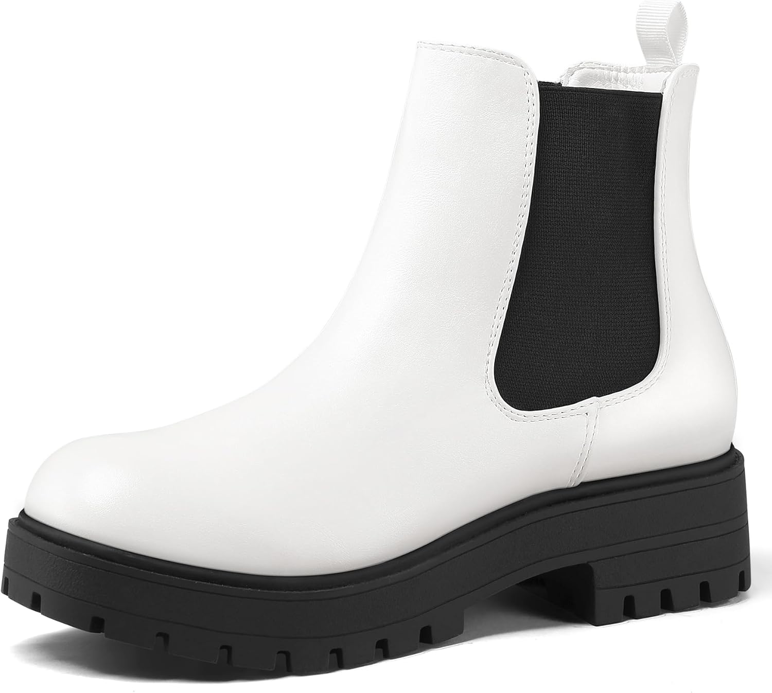 mysoft Women's Chelsea Boots with Low Heel and Slip-On Design