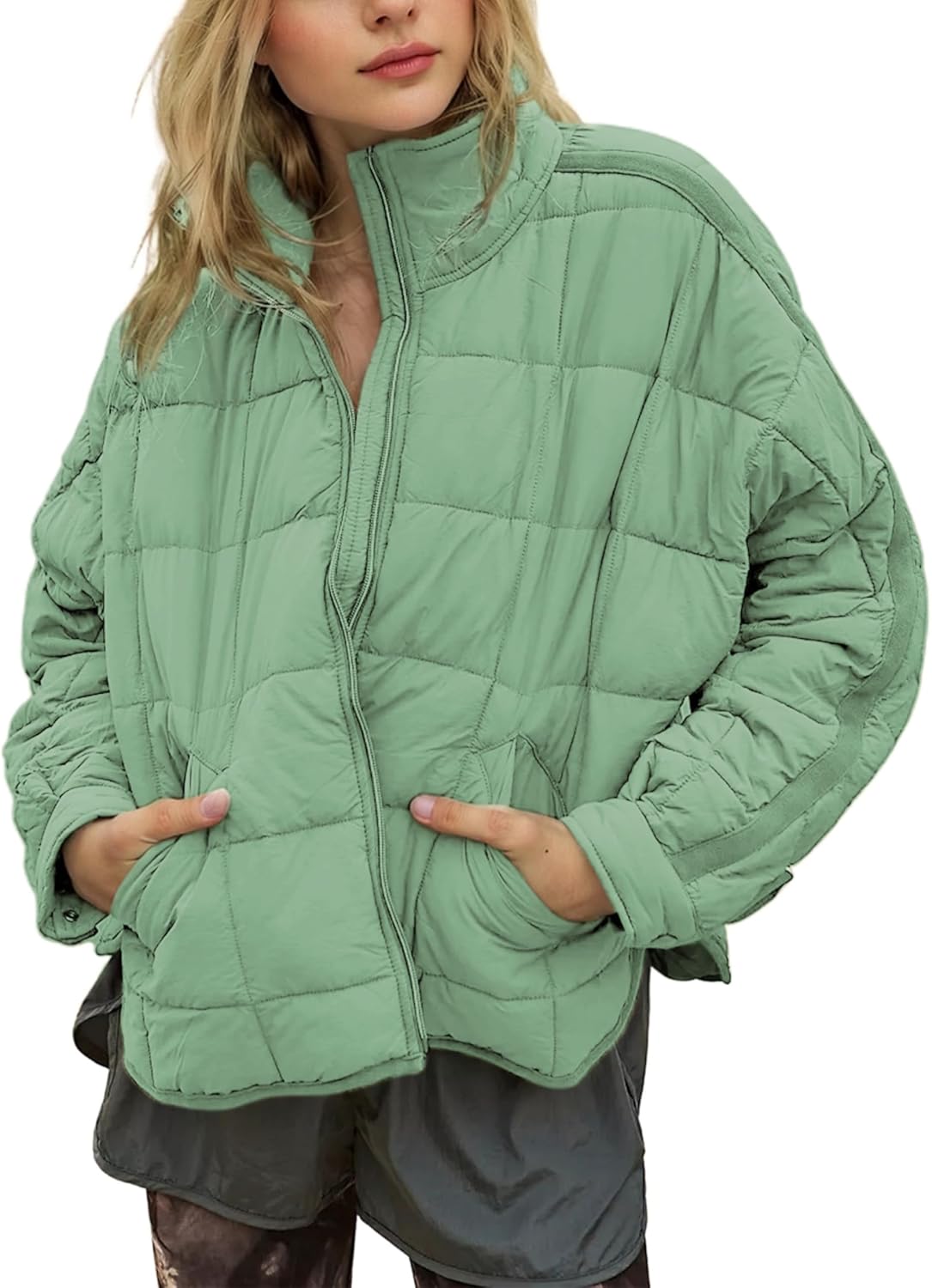 Omoone Women's Quilted Puffer Jacket for Stylish Comfort