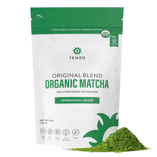 Tenzo Tea Matcha Green Tea Powder - Organic Ceremonial Grade