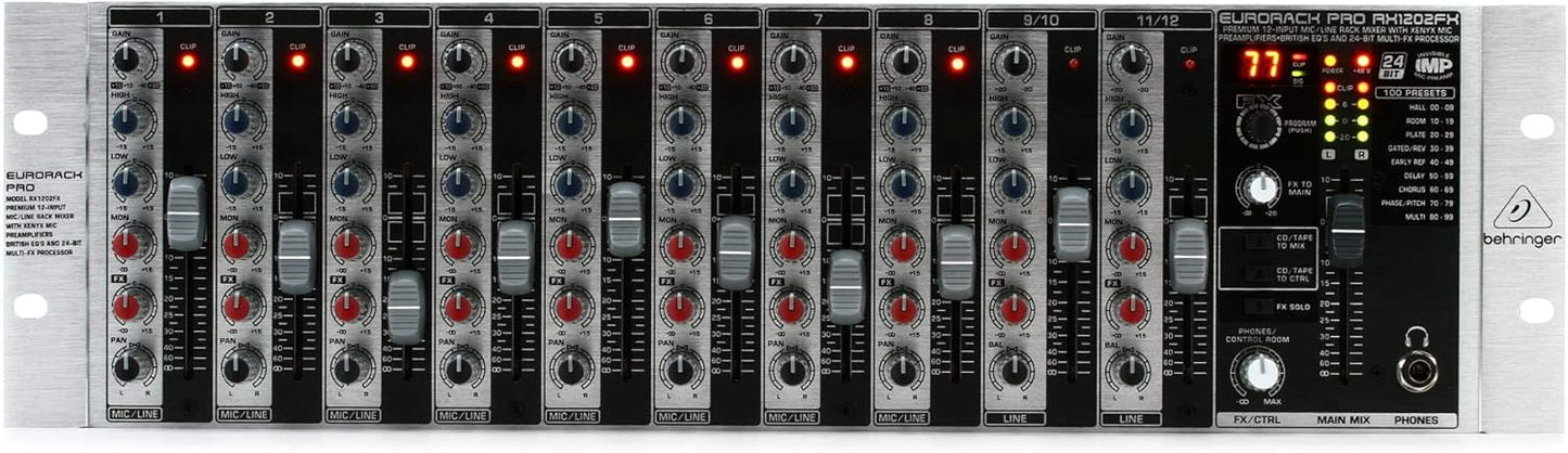 Behringer EURORACK PRO RX1202FX Premium 12-Input Mixer Review